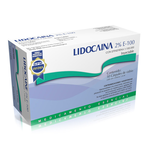 lidocaina e-100 anestesico dental